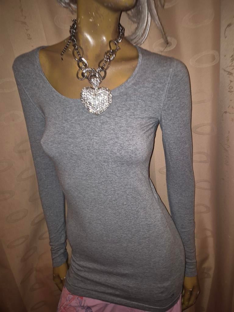 Grijs shirt met lange mouwen moscow maat XS zgan, Ophalen of Verzenden, Lange mouw, Maat 34 (XS) of kleiner, Grijs