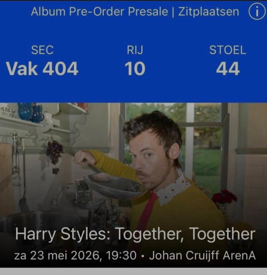 Harry styles  (VANAVOND) zaterdag 23 mei, Tickets en Kaartjes, Twee personen, Mei
