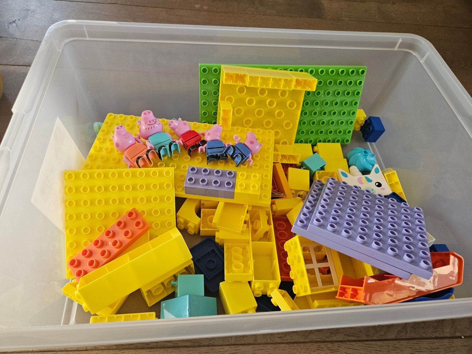 Peppa Big Bloxx bouwblokken met 5 Peppa figuren, Ophalen of Verzenden, Gebruikt, Overige merken