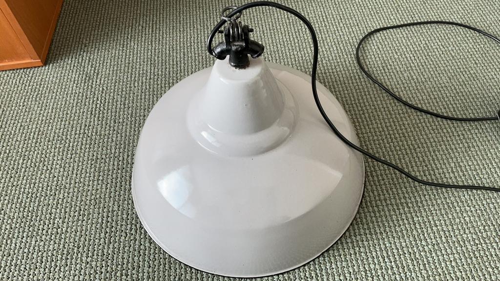 Authentieke Engelse fabriekslamp, Ophalen of Verzenden, Gebruikt, Minder dan 50 cm