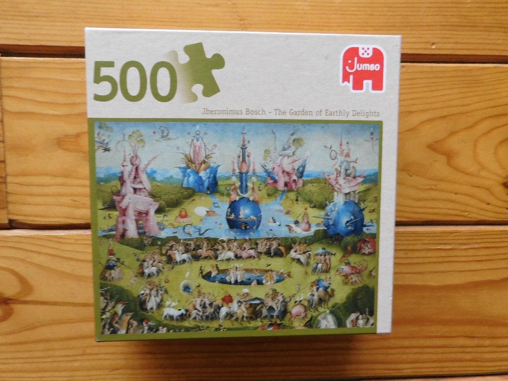 Puzzel 500 st. Jheronimus Bosch Garden of Earthly Delights, Ophalen of Verzenden, 500 t/m 1500 stukjes, Zo goed als nieuw, Legpuzzel