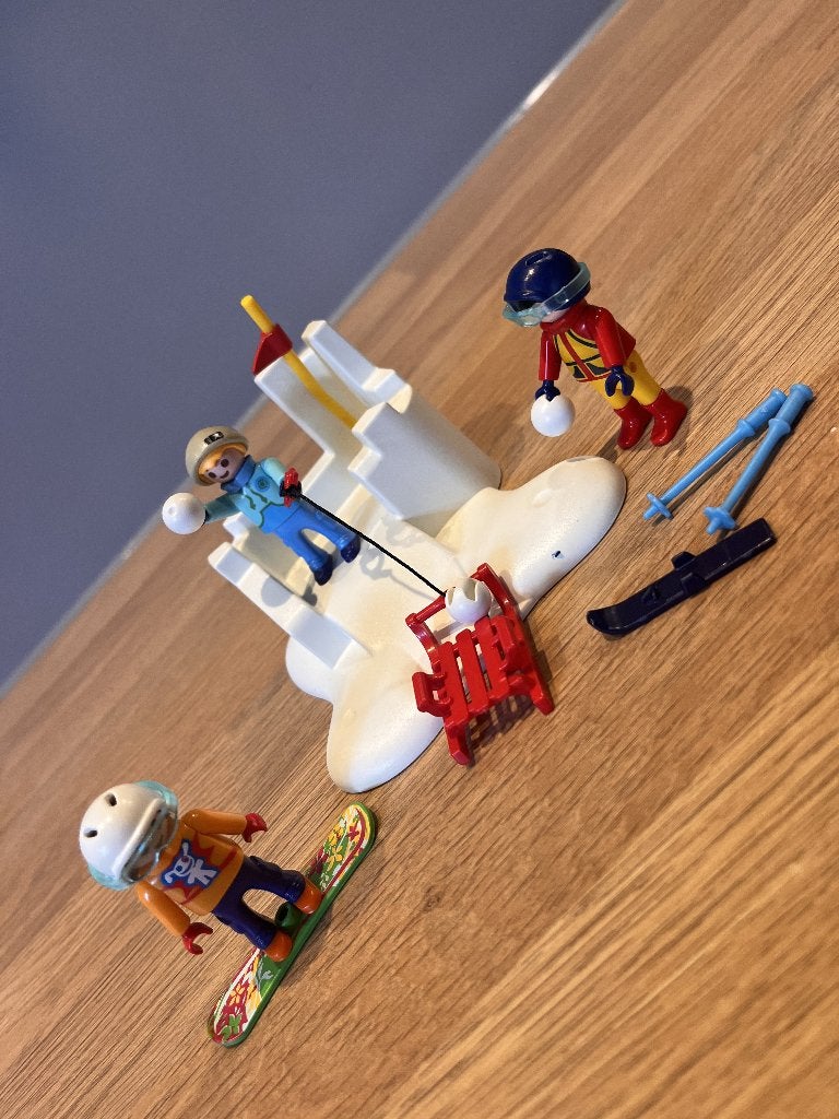 PLAYMOBIL 9283 Sneeuwballengevecht, Gebruikt, Losse onderdelen, Figuren, Family fun