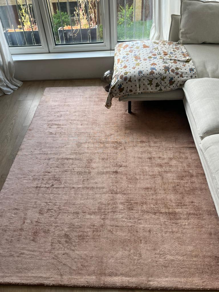 Roodbruin Terracotta Vloerkleed - Goede Staat, Ophalen, 100 tot 150 cm, Bruin, Zo goed als nieuw