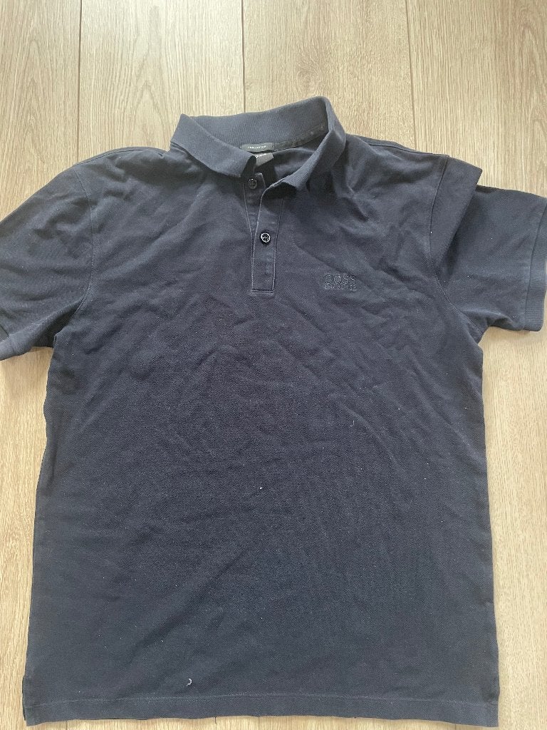 Hugo boss polo, Ophalen of Verzenden, Gedragen, Maat 46 (S) of kleiner, Blauw