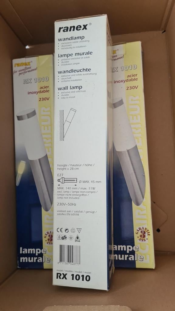 4x buitenlampen, Ophalen, Minder dan 50 watt, Wandlamp, Nieuw