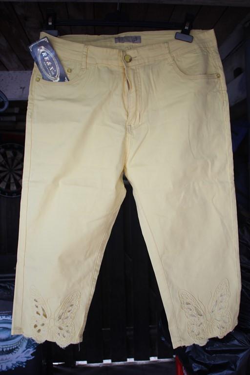 broek geel 3kwart nieuw, Geel, Maat 42/44 (L), Nieuw, Re&x