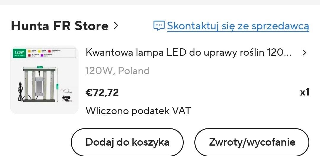 Kwantum LED kweeklamp 120W - Zo goed als nieuw, Ophalen of Verzenden, Zo goed als nieuw, Kweeklamp