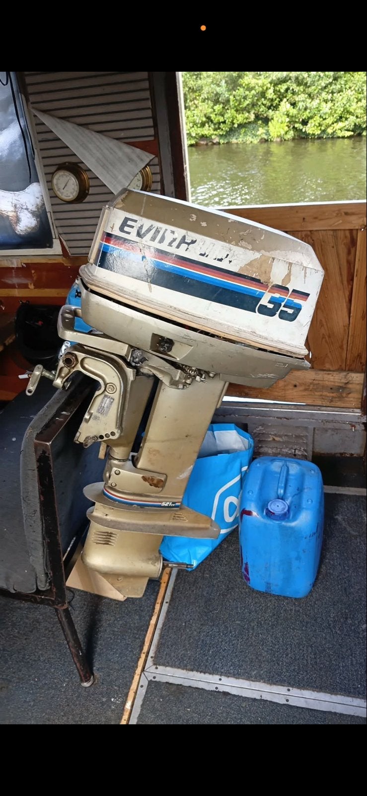 Evinrude 35 pk buitenboordmotor -Opknapper loopt en slaat af, Watersport en Boten, Ophalen of Verzenden, Gebruikt