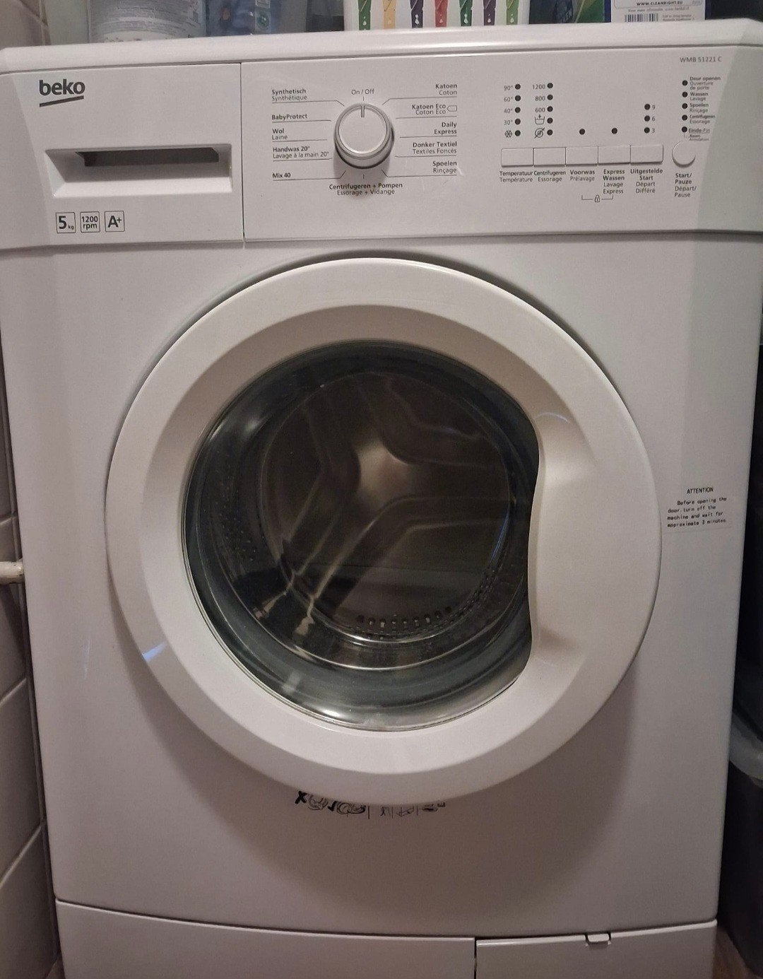 Beko wasmachine, in goeie conditie, Ophalen, 1200 tot 1600 toeren