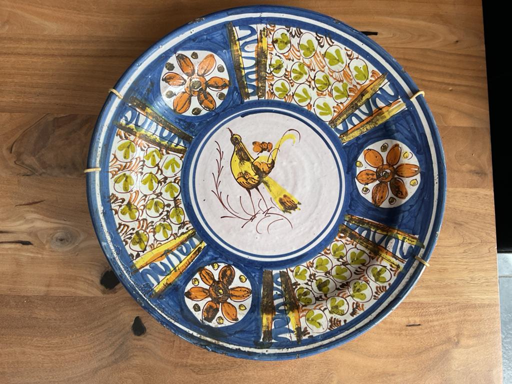 Antiek manises aardewerk spaans schaal, Antiek en Kunst, Ophalen of Verzenden