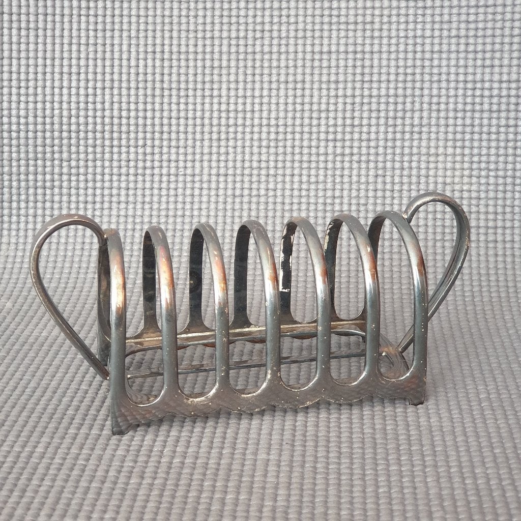 Art Deco verzilverd toastrekje - William Suckling Ltd, Zilver, Ophalen of Verzenden, Metaal, Overige merken
