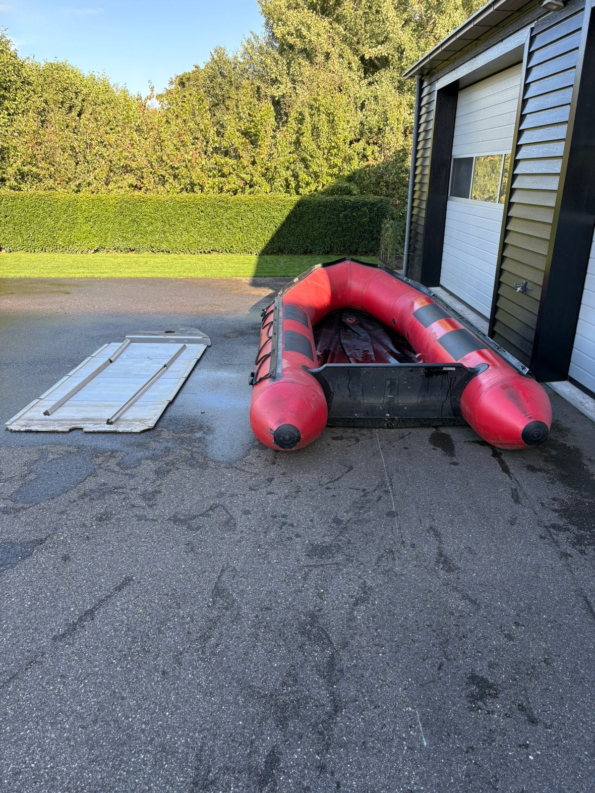 Rubberboot grote met vloer, Ophalen, Zo goed als nieuw, Overige typen, Motorboot