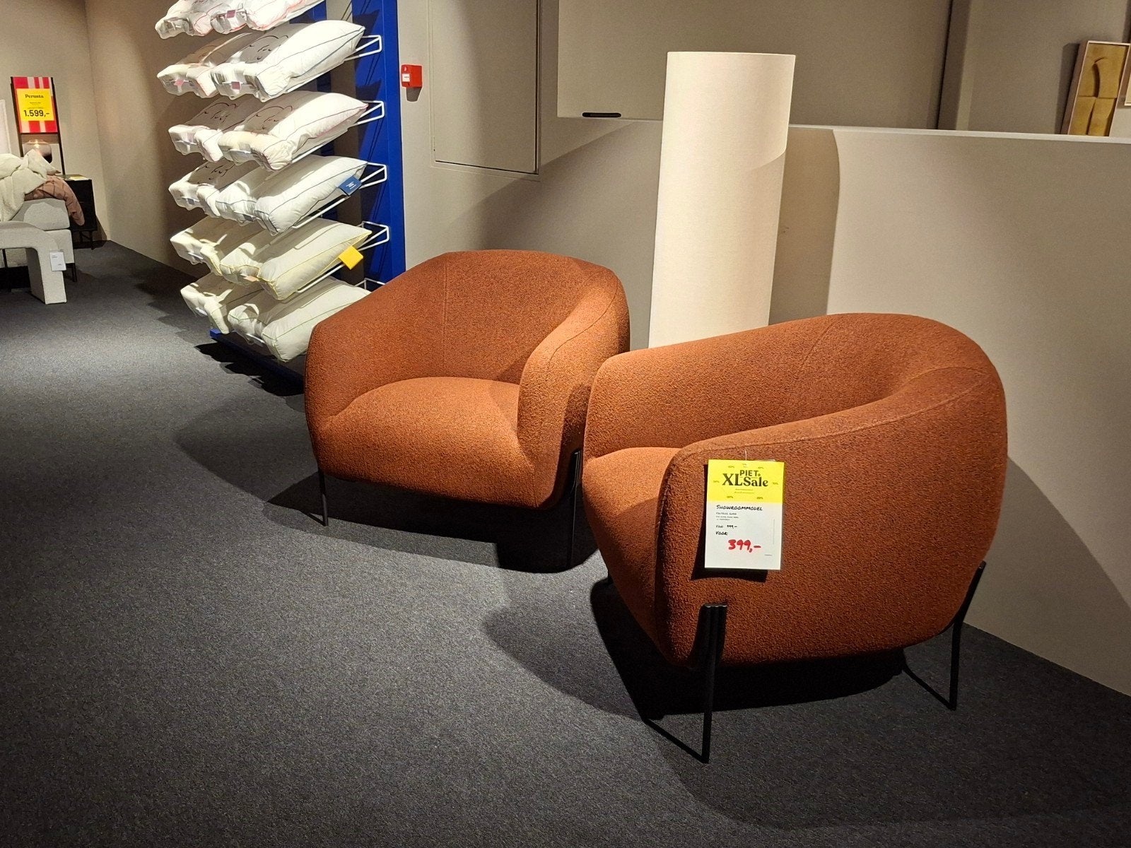 Showroommodel Enzo Luca Fauteuil Ludo (set van 2), Ophalen, Nieuw, Metaal