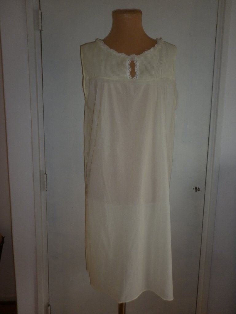 vintage nachthemd  maat :   XL , Verzenden, Geel, Nachtkleding