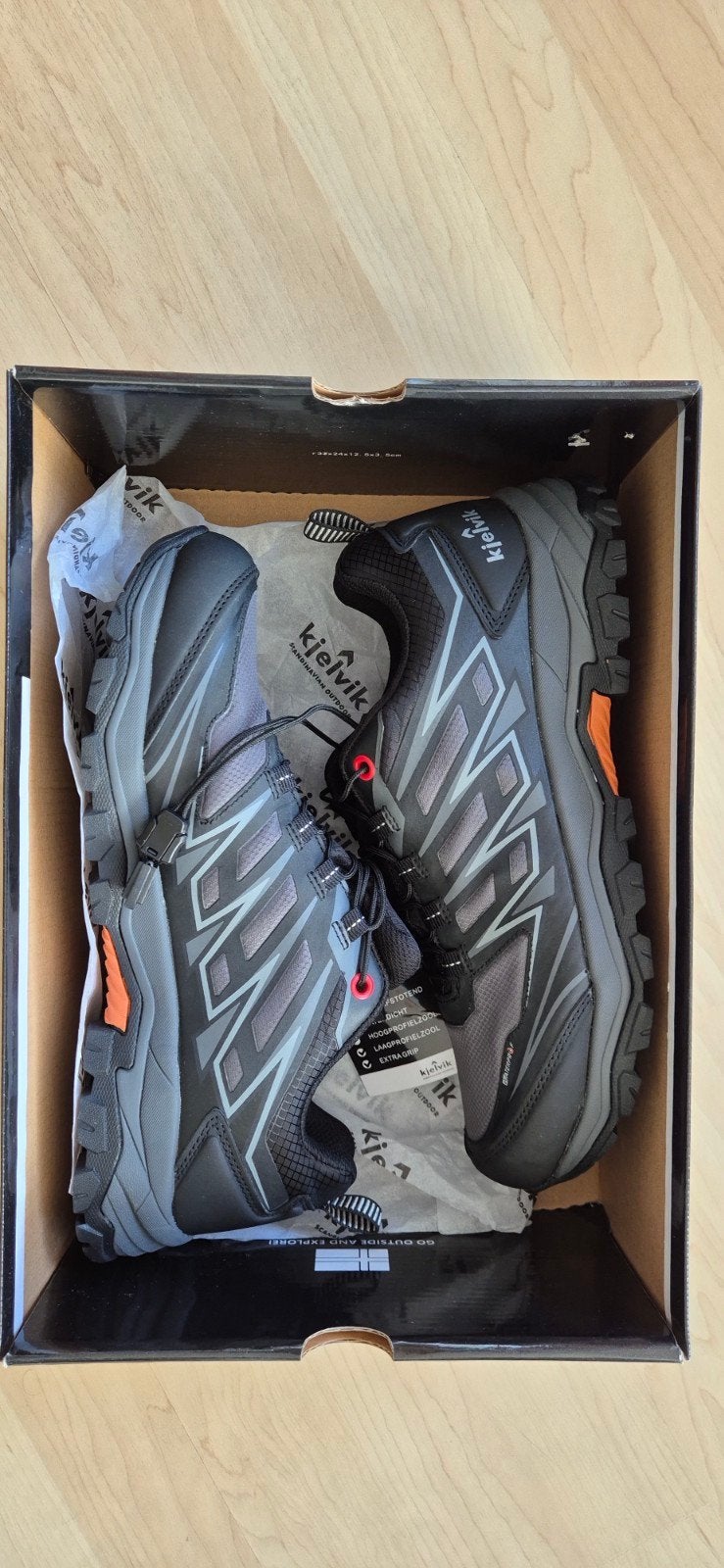 Nieuw Kjelvik Wandelschoenen - Grijs/Zwart 41 Waterproof, Ophalen, Nieuw, Schoenen