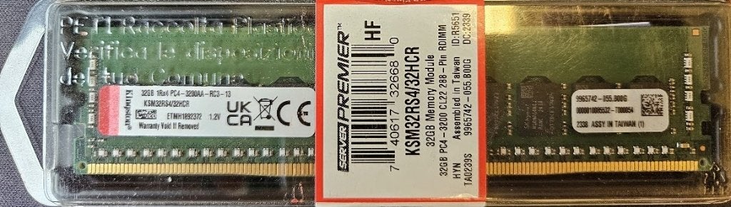 32GB DDR4 3200MT/s ECC Registered DIMM aangeboden, Computers en Software, 32 GB, Server, DDR4, Nieuw