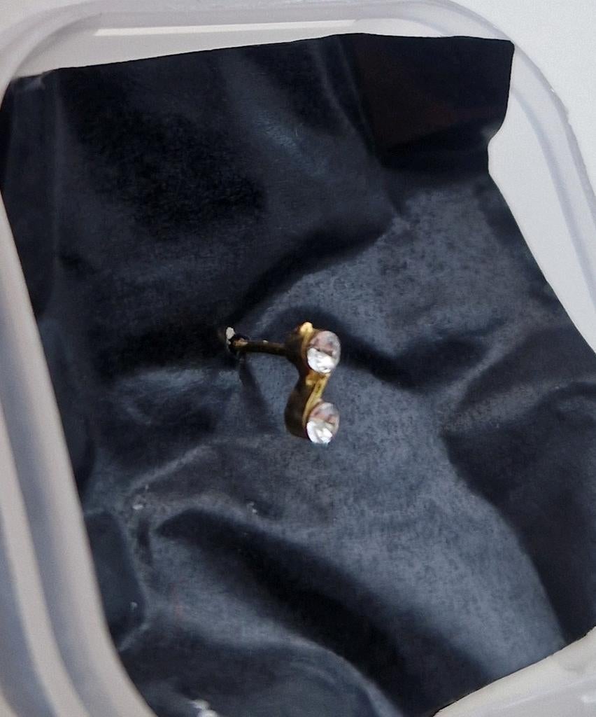 Neuspiercing met strass nieuw, Staal, Nieuw, Ophalen of Verzenden, Neuspiercing