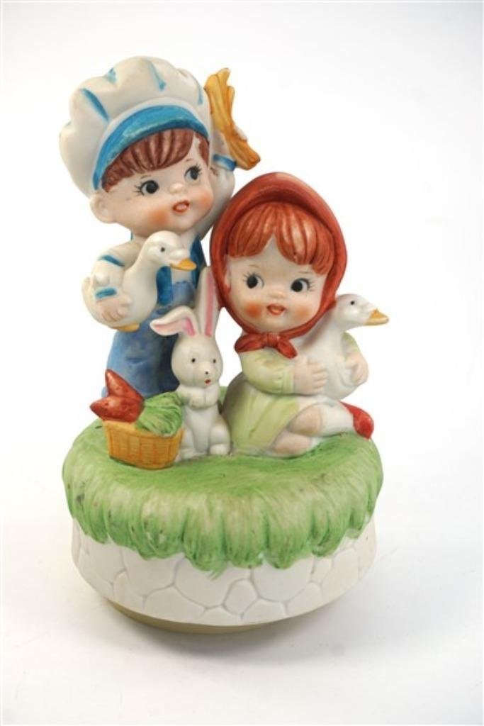 Vintage muziekdoosje keramiek Maruho, Antiek en Kunst, Ophalen of Verzenden