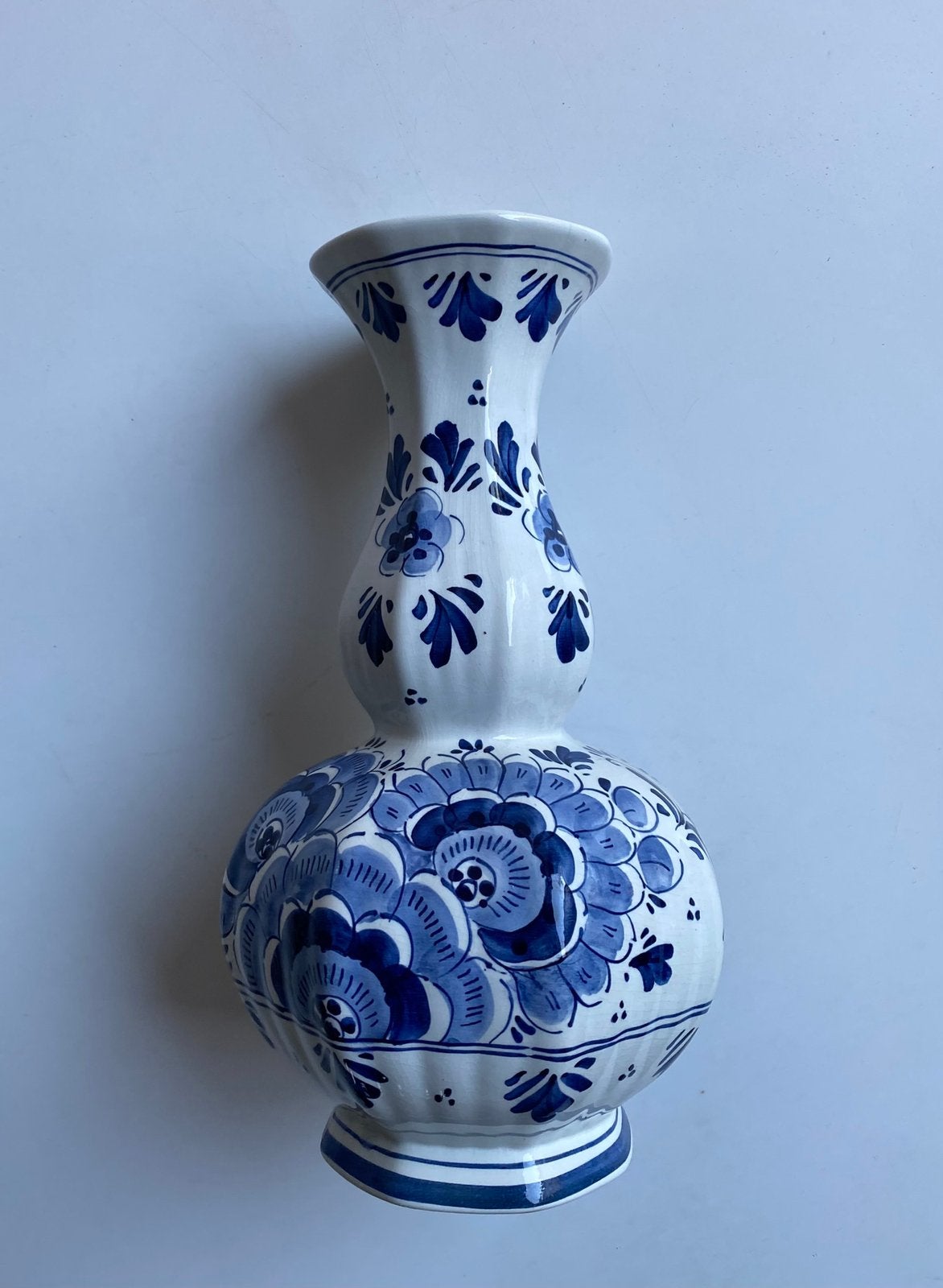 Delfts Blauw knobbel vaas , jaren 60, Ophalen of Verzenden