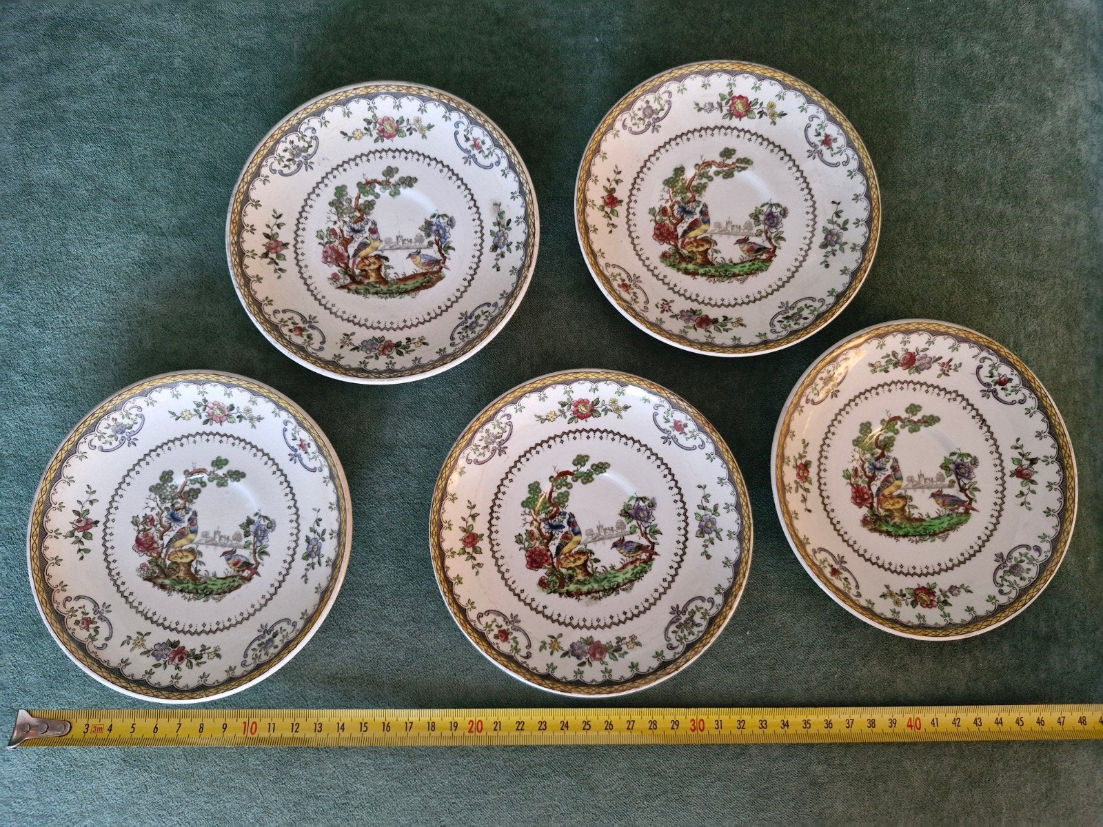 5 antieke Copeland Spode Chelsea schotels, uit 1913, Ophalen of Verzenden