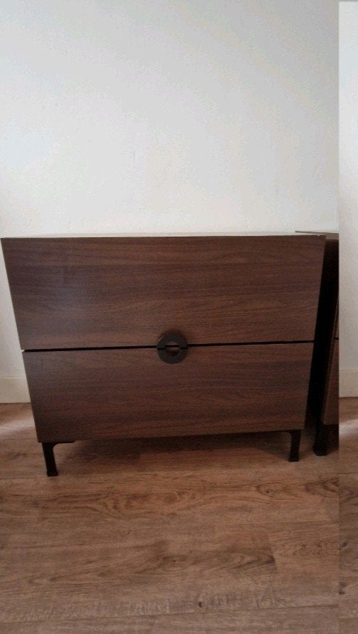 2 ladenkasten met 2 laden  80x40x75 cm Kleur donker mahonie, Huis en Inrichting, Kasten | Ladekasten, Gebruikt, Minder dan 100 cm