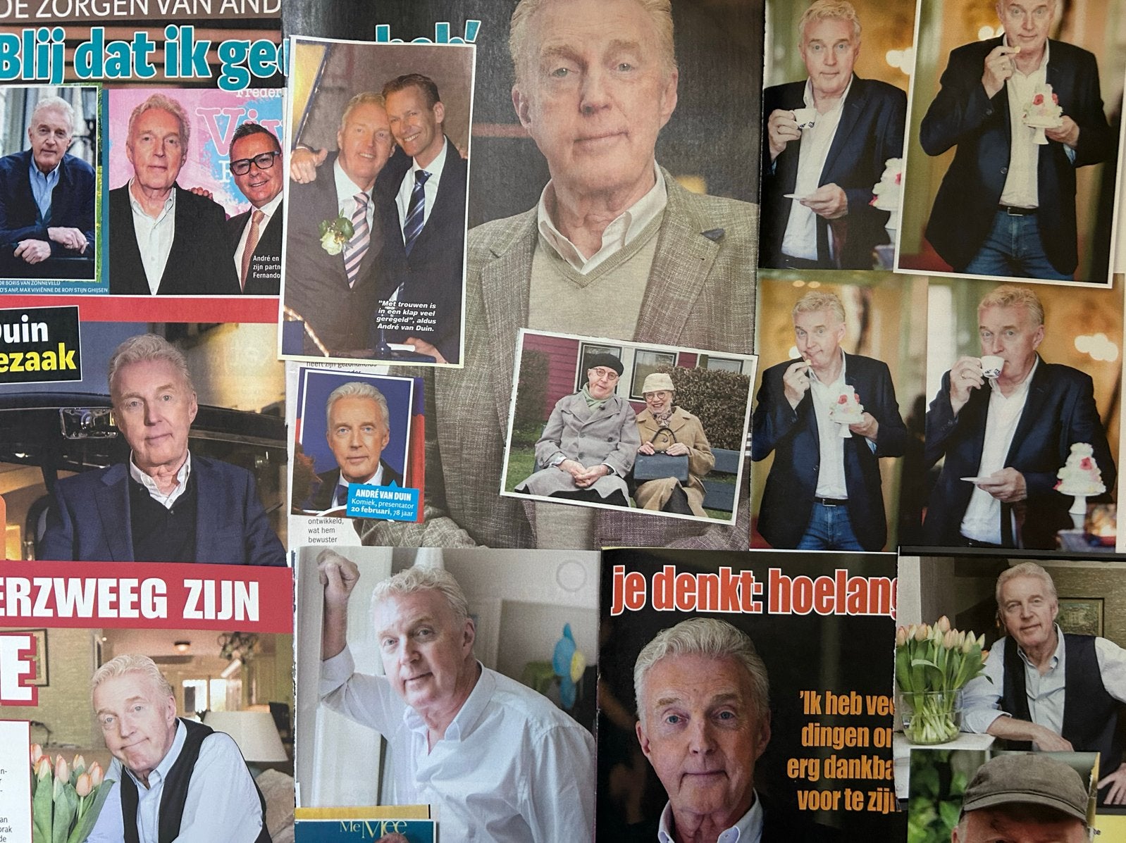25 Knipsels André van Duin - Diverse Artikelen, Verzamelen, Ophalen of Verzenden, 1980 tot heden, Nederland, Knipsel(s)