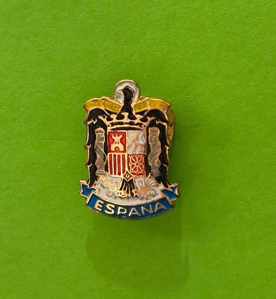 Emaille knoopsgat speld Espana, Ophalen of Verzenden, Zo goed als nieuw, Stad of Land, Speldje of Pin