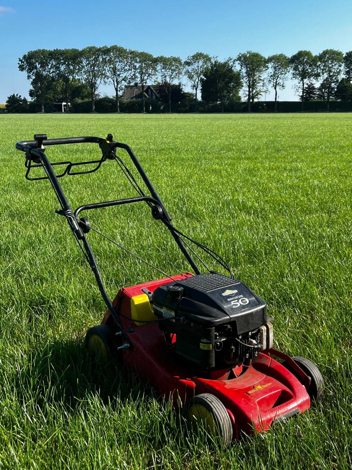 Grasmaaier wolf garten briggs & stratton 180cc, Ophalen, Cirkelmaaier, Versnellingen, Zo goed als nieuw