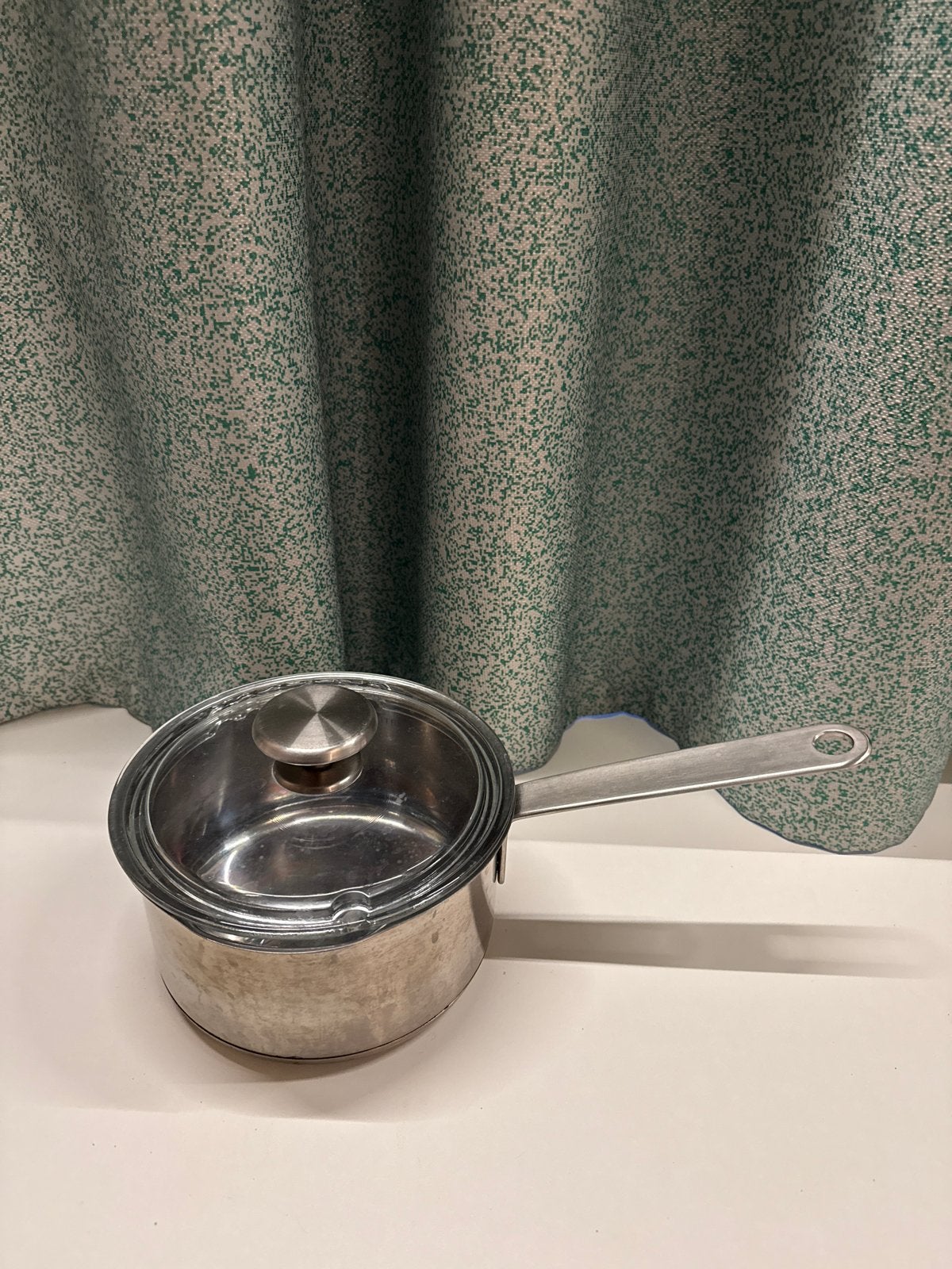 Stainless steel saucepan with lid, Gebruikt, Met deksel, Ophalen of Verzenden, Rvs