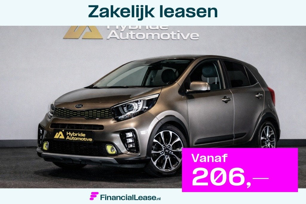 Kia Picanto 1.2 X-Line | Camera | Cruise | Leder, Voorwielaandrijving, 86 pk, Gebruikt, Zwart