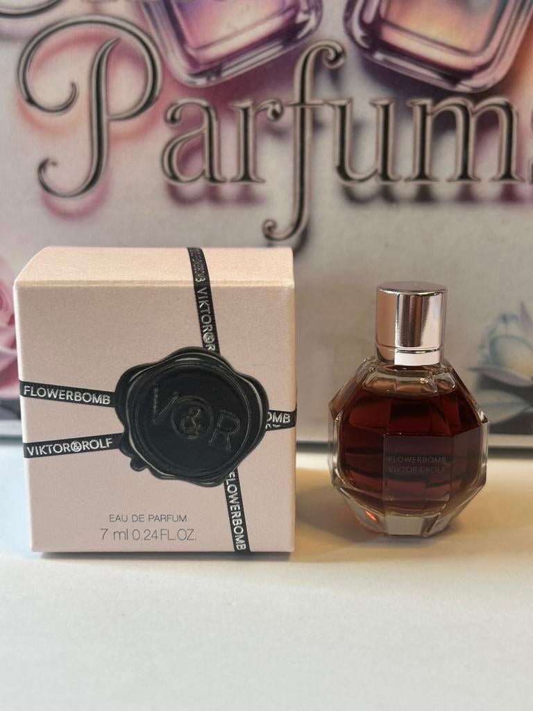 Viktor & Rolf - flowerbomb miniature 7ml edp, Ophalen of Verzenden, Nieuw, Miniatuur, Gevuld