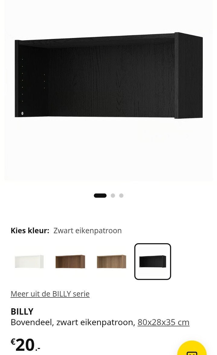 Ikea bovendeel / opzetstuk voor Billy boekenkast, Ophalen, 25 tot 50 cm, 50 tot 100 cm, 200 cm of meer
