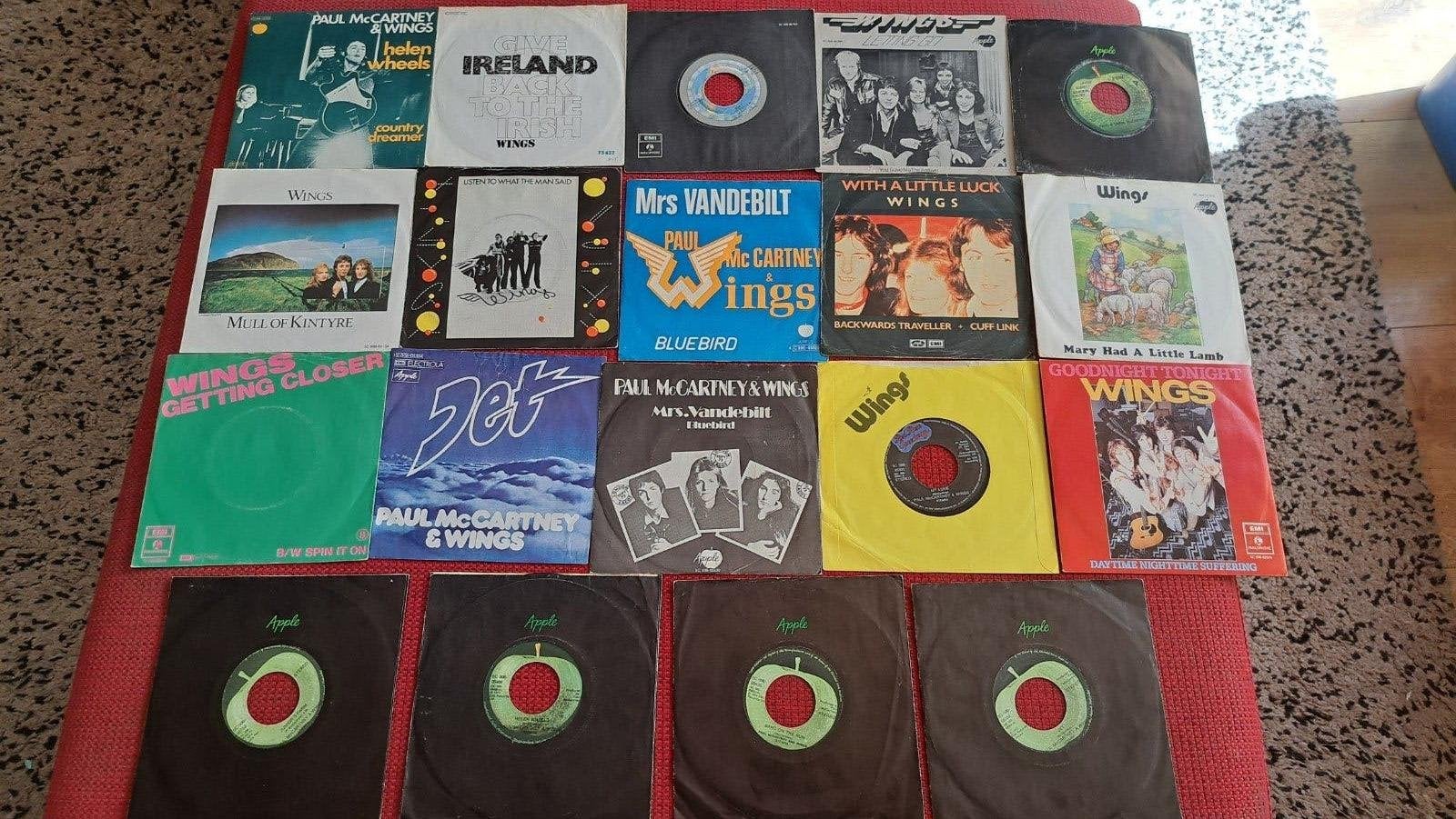 Paul McCartney & Wings jaren  '70 singles 19 stuks (Beatles), Ophalen of Verzenden, Gebruikt, Pop