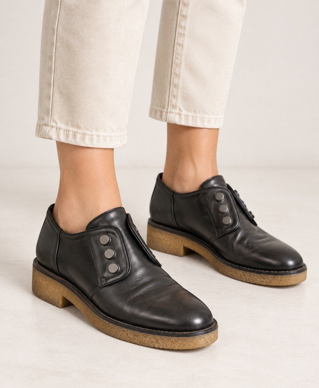 VIA VAI zwarte schoenen maat 37 - stoer model✨️✨️, Schoenen met lage hakken, Zwart, Ophalen of Verzenden, VIA VAI