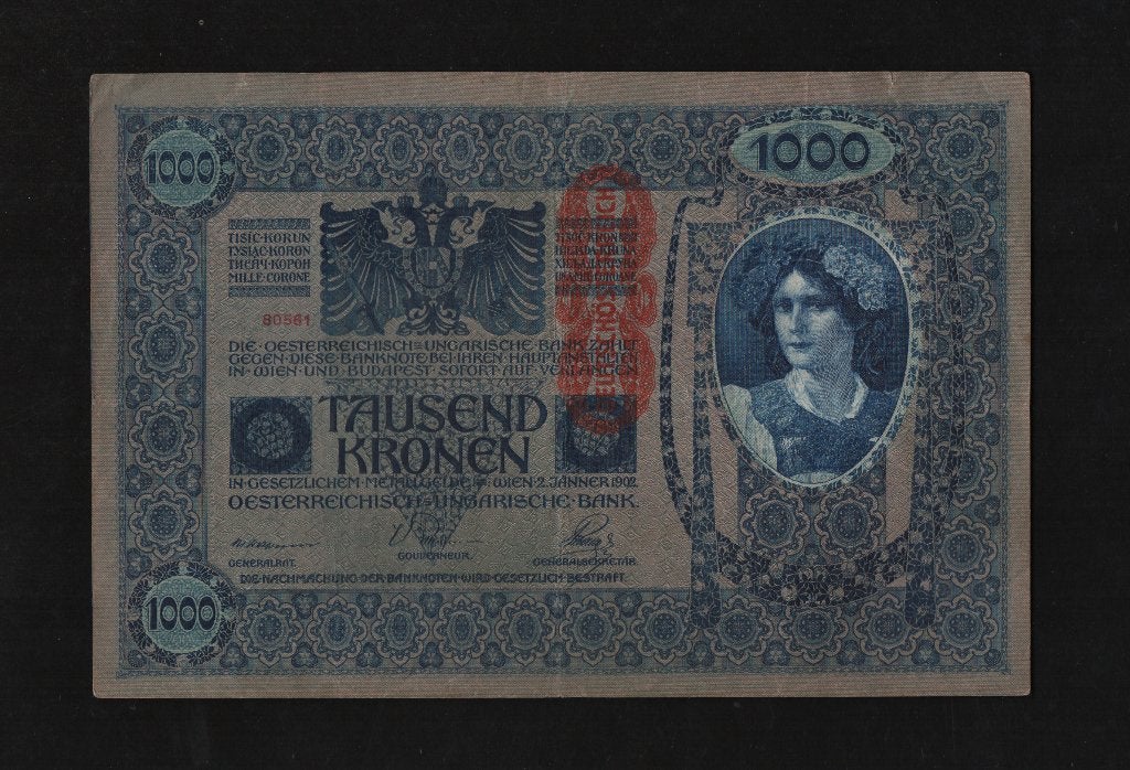 Bankbiljet Oostenrijk 1000 Kronen1902 Pracht Biljet, Postzegels en Munten, Bankbiljetten | Europa | Niet-Eurobiljetten, Ophalen of Verzenden