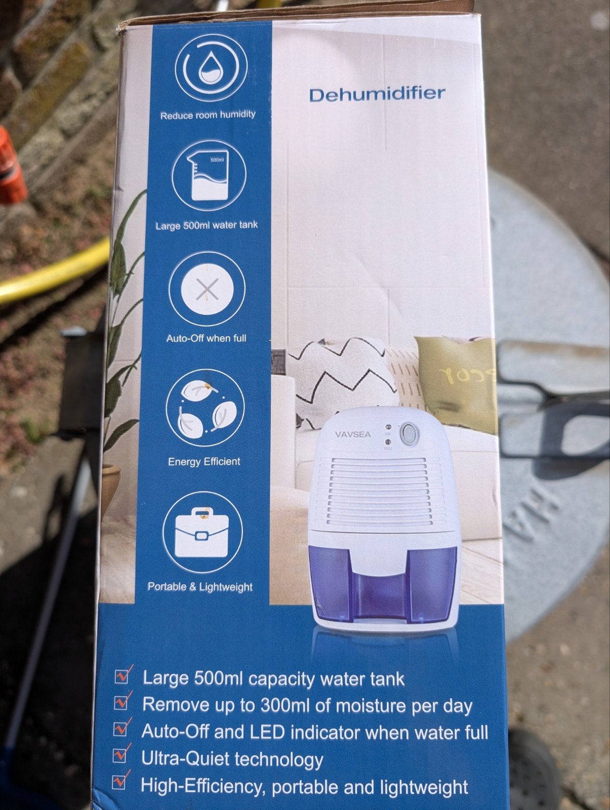 Kleine VAVSEA Luchtontvochtiger - 500ml tank, Ophalen of Verzenden