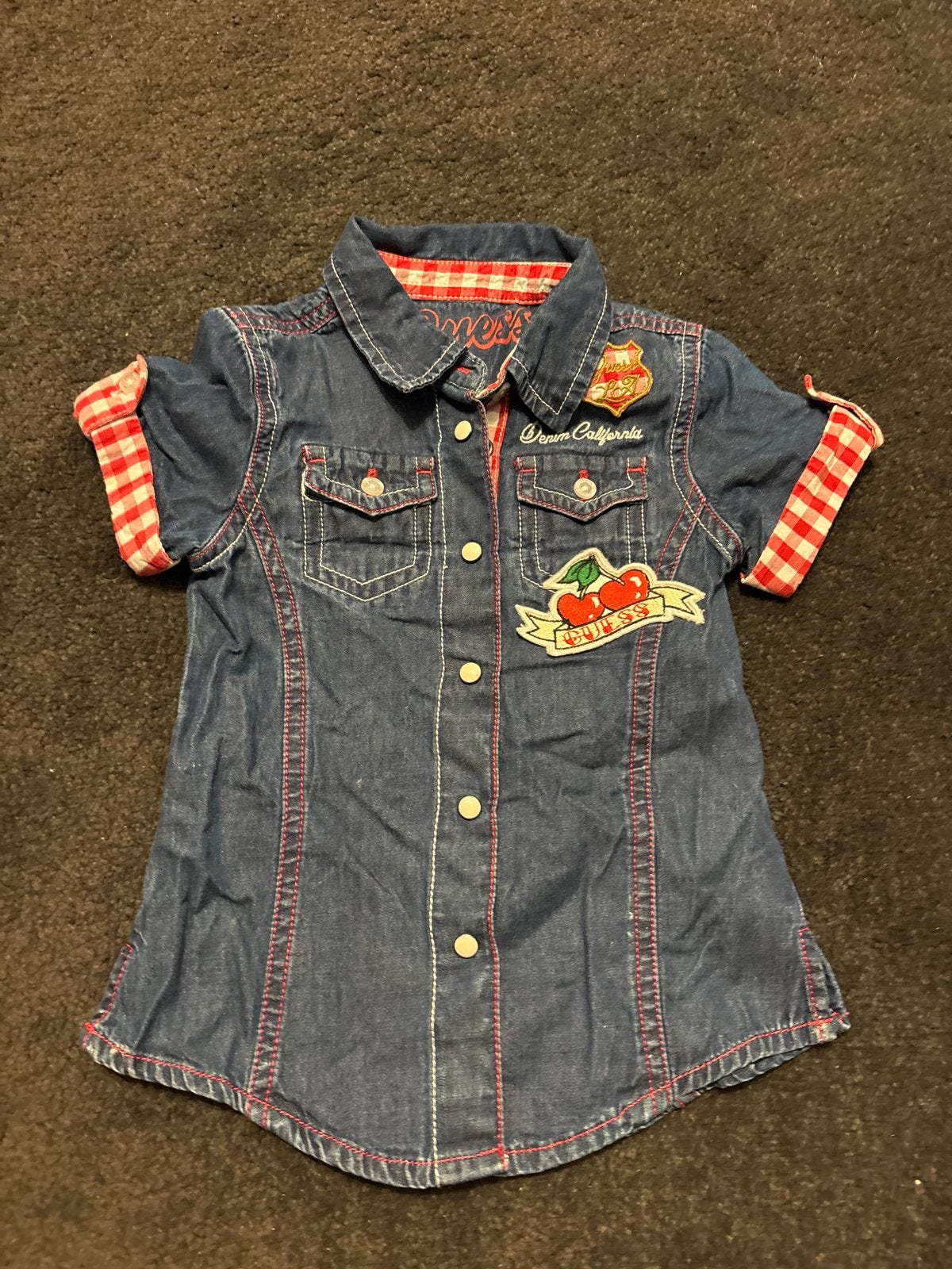 Guess denim blouse maat 86, Ophalen, Gebruikt, Meisje, Jurkje of Rokje