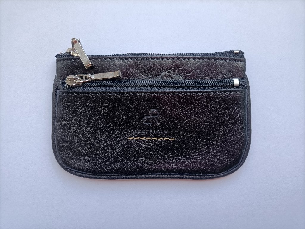 Leren sleutel etui en portemonnee, Overige merken, Leer, Verzenden, Zwart