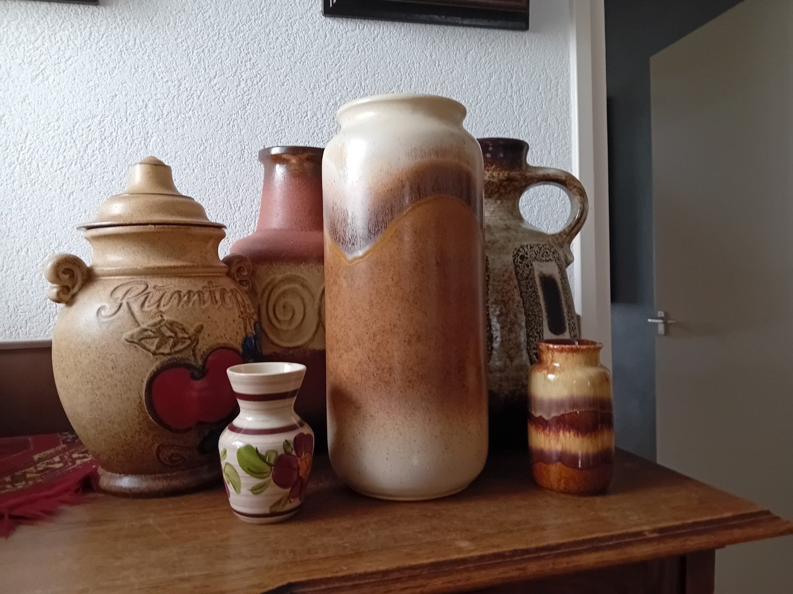 4 grootte en 2 kleine vazen van west germany, Ophalen of Verzenden