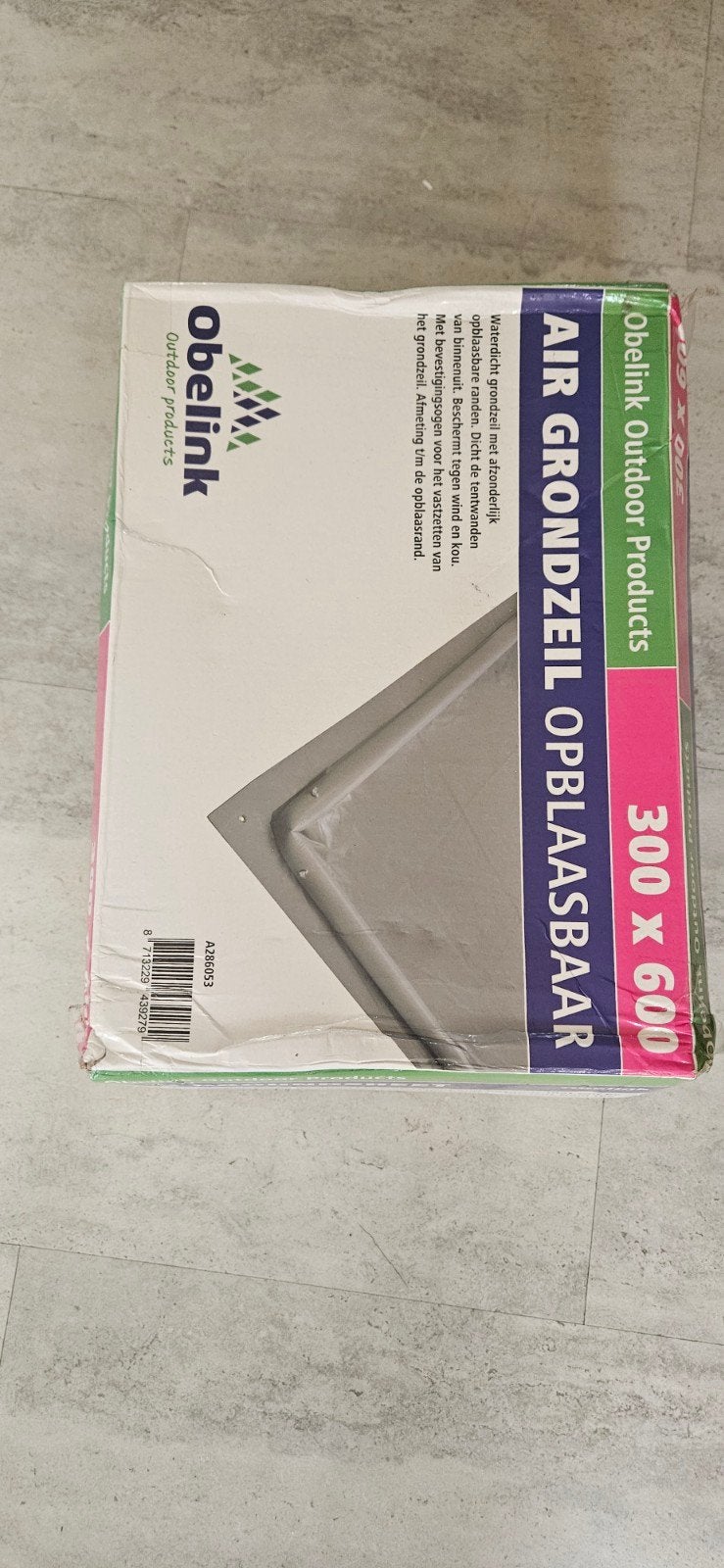 Obelink Air Grondzeil Opblaasbaar 300 x 600, Ophalen, Zo goed als nieuw