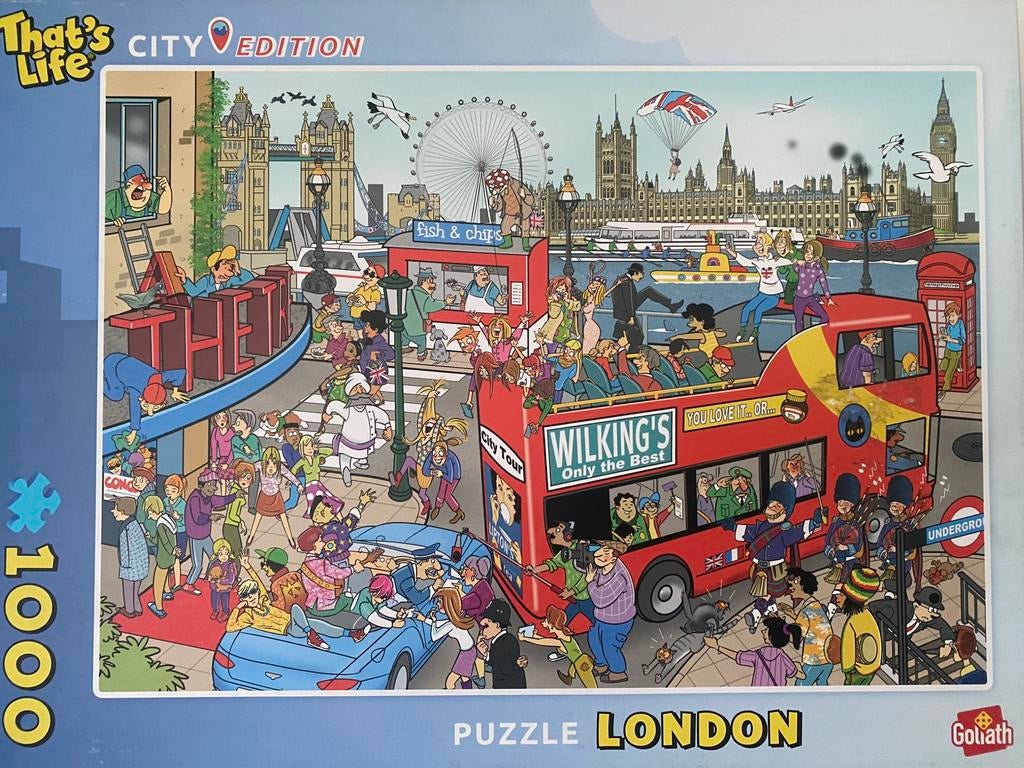 Goliath Puzzel “That’s Life City” London 1000 stukjes, Ophalen of Verzenden, 500 t/m 1500 stukjes, Zo goed als nieuw, Legpuzzel