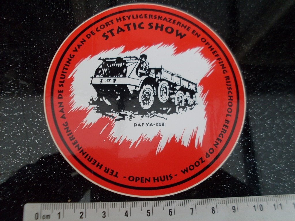 sticker sluiting van de cort heyligerskazerne bergen op zoom, Verzenden, Zo goed als nieuw, Bedrijf of Vereniging