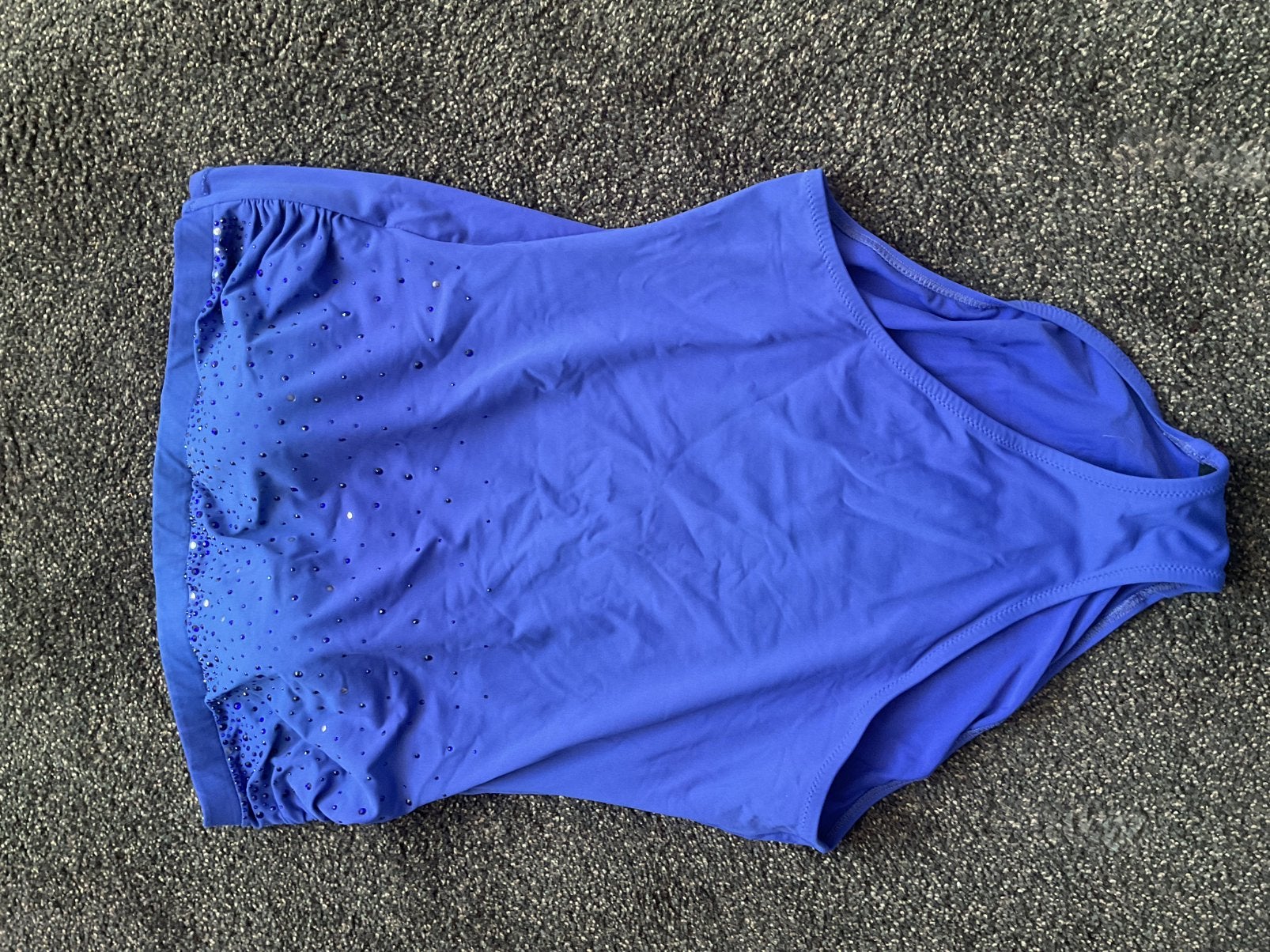 Roidal strapless badpak swarovski stenen maat 44, Kleding | Dames, Ophalen of Verzenden, Zo goed als nieuw, Blauw, Badpak