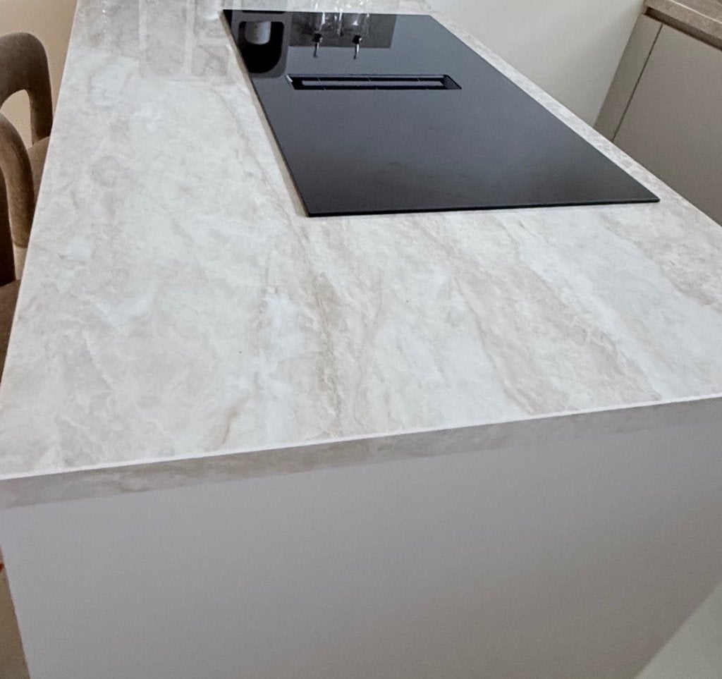 Werkblad - keukenblad dekton arga lux, Ophalen, 100 tot 150 cm, 75 cm of meer, Nieuw