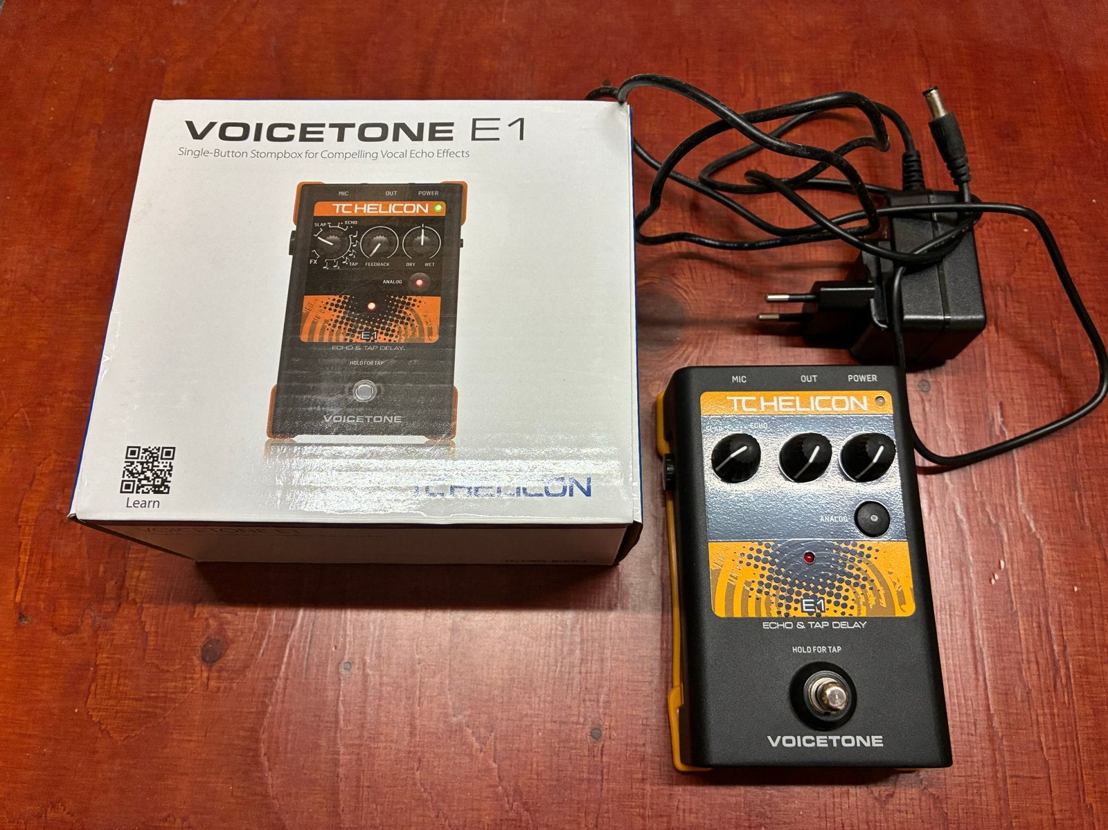 TC Helicon VoiceTone E1 Echo & Tap Delay Vocal Effect, Muziek en Instrumenten, Ophalen of Verzenden, Zo goed als nieuw, Delay of Echo