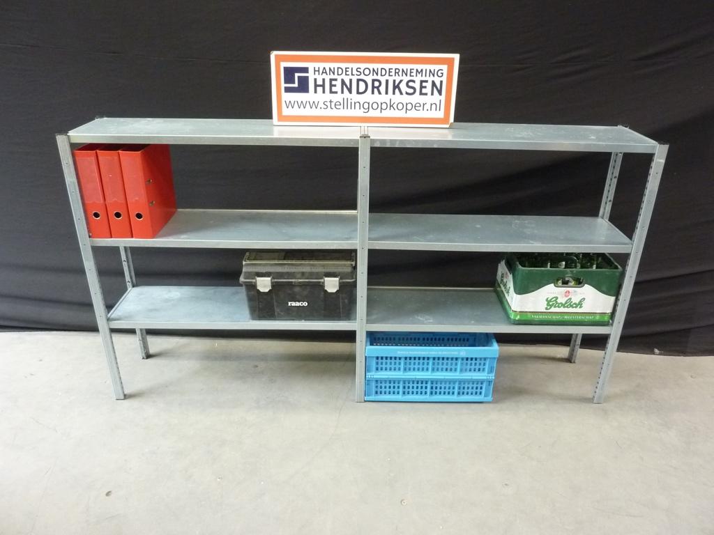 laag stalen opbergrek / stelling / stellingkast 205x30x110cm, Ophalen, Gebruikt, Handelsonderneming Hendriksen, Munstermanstraat 6 - Hal 3 - Silvolde