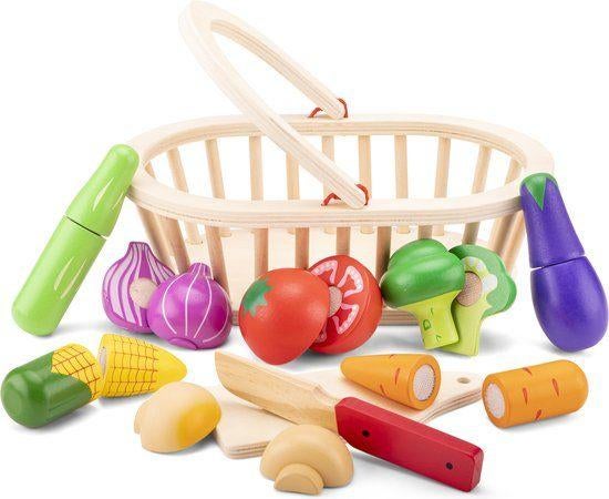 New Classic Toys Houten Groentemandje Speelset, Nieuw, Ophalen of Verzenden, Www.loods56.nl, X