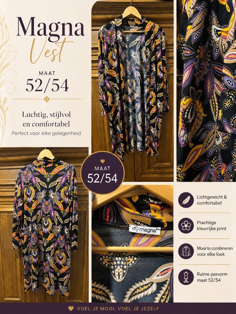 Prachtig jasje van Magna in de maat 52/54., Kleding | Dames, Jasjes, Kostuums en Pakken, Overige kleuren, Maat 46/48 (XL) of groter