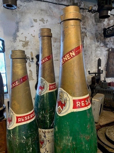 Vintage Reclame Wijnfles(sen) Decoratie - Groot en Klein, Ophalen