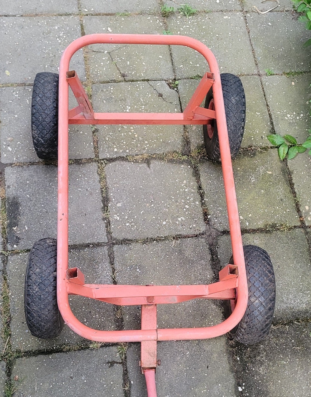 Stevige Transportkar met 4 Wielen - Ideaal voor Tuin/Werk, Ophalen, Gebruikt